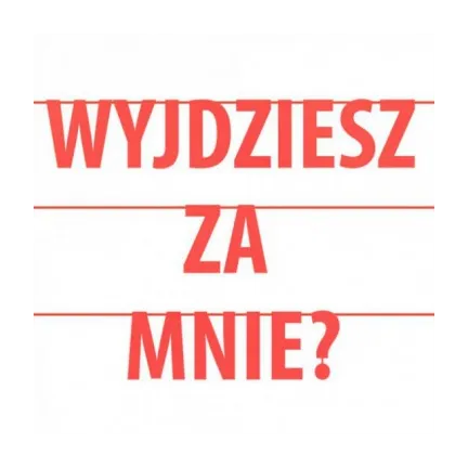 Girlanda Wyjdziesz za mnie? czerwień