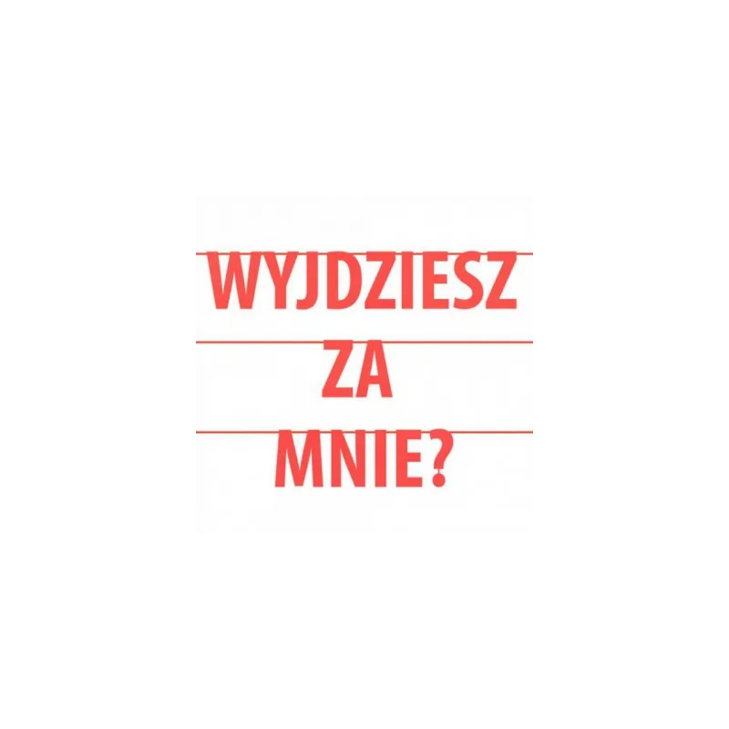 Girlanda Wyjdziesz za mnie? czerwień