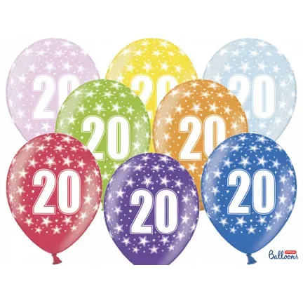 Balon "20" 6 szt.