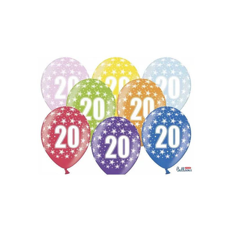 Balon "20" 6 szt.