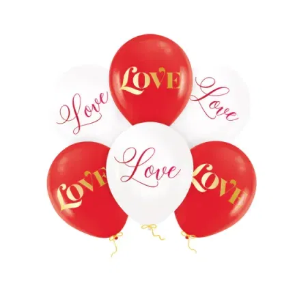 Balony biodegradowalne Love 12cali 6szt.