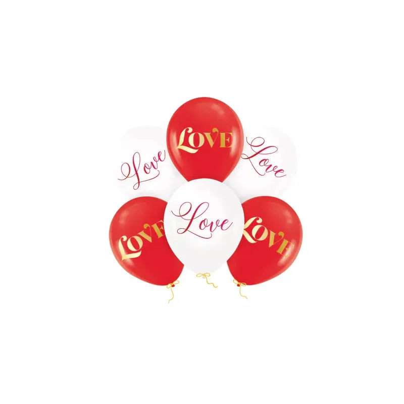 Balony biodegradowalne Love 12cali 6szt.