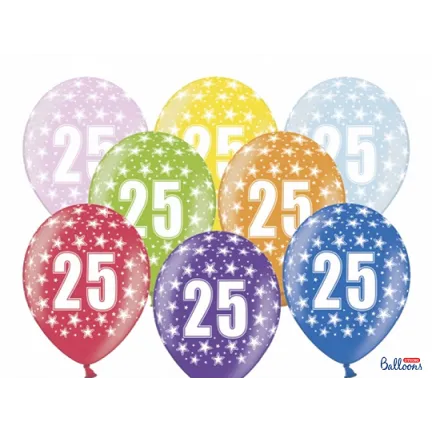 Balon "25" 6 szt.