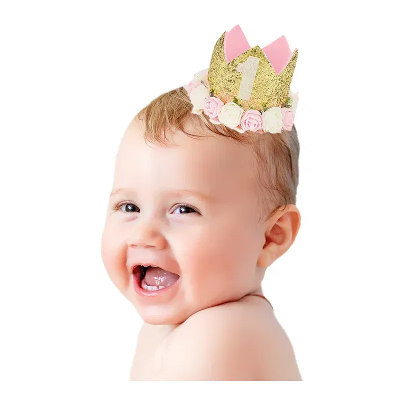 Korona brokatowa złota Roczek Korona brokatowa złota Roczek