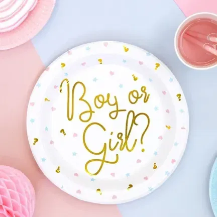 Talerzyki Boy or Girl, 23cm/ 6szt. Talerzyki Boy or Girl, 23cm/ 6szt.