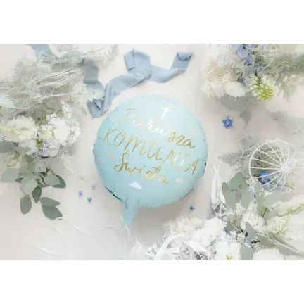 Balon foliowy Komunia Święta, 45 cm Balon foliowy Komunia Święta, 45 cm