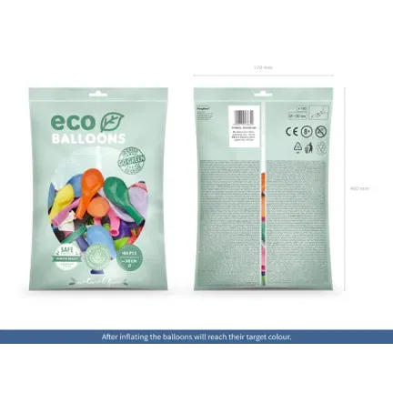 Balony Eco 30cm pastelowe, mix Balony Eco 30cm pastelowe, mix