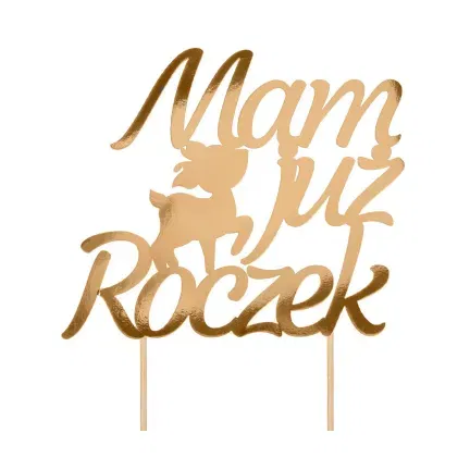 Topper Mam Już Roczek Jelonek Złoto