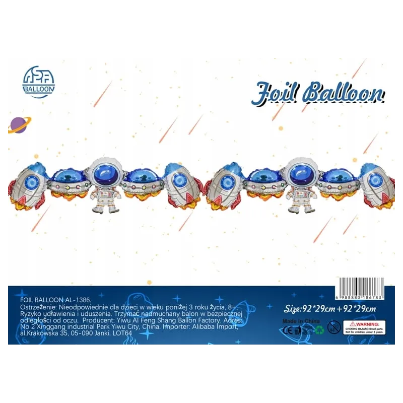 Balonowa girlanda KOSMOS, 138x 56cm
