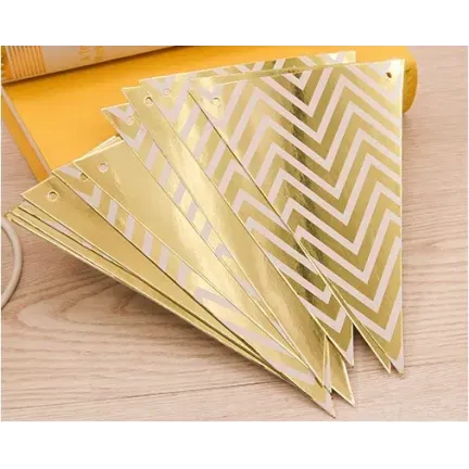 Girlanda dekoracja baner flagietki złote Girlanda dekoracja baner flagietki złote