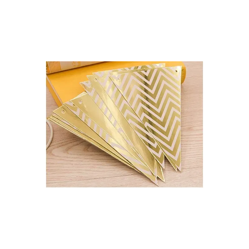 Girlanda dekoracja baner flagietki złote Girlanda dekoracja baner flagietki złote