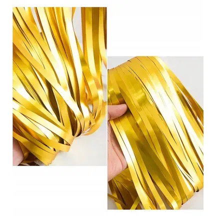 KURTYNA DEKORACYJNA złota matowa 100x200 cm