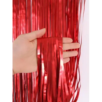 KURTYNA DEKORACYJNA czerwona matowa 100x200 cm