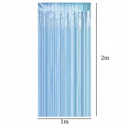 KURTYNA DEKORACYJNA błękitna matowa 100x200 cm KURTYNA DEKORACYJNA błękitna matowa 100x200 cm
