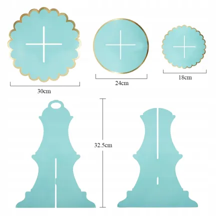 Patera papierowa na ciasto złote gwiazdki