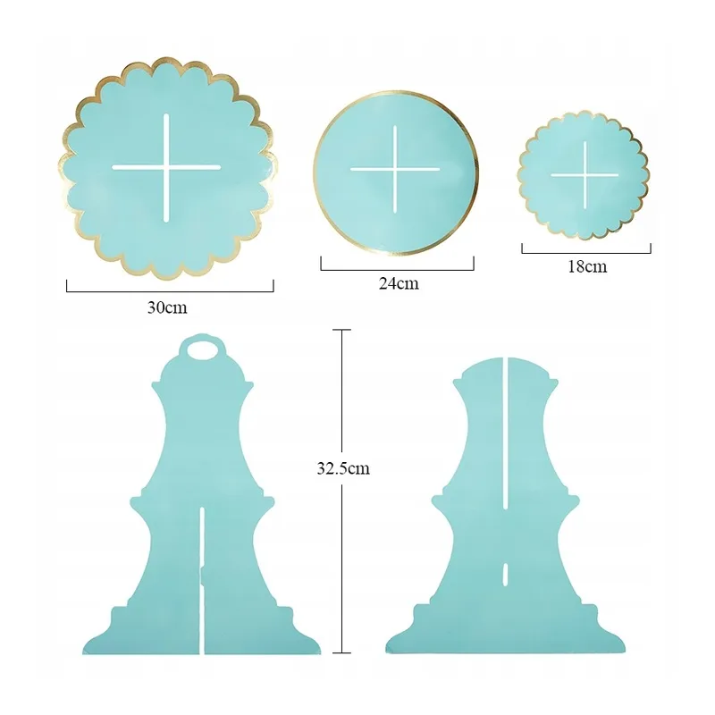 Patera papierowa na ciasto niebieska Patera papierowa na ciasto niebieska