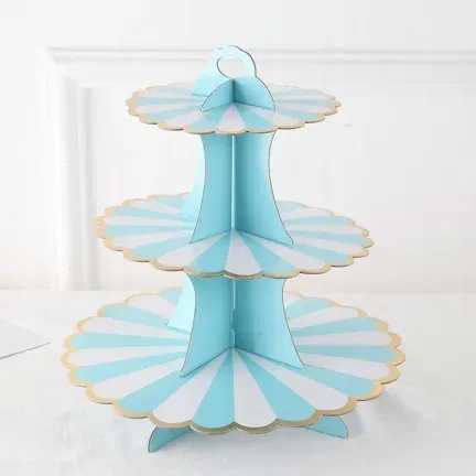 Patera papierowa na ciasto niebieska Patera papierowa na ciasto niebieska