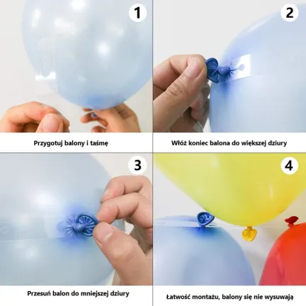 Taśma do BALONÓW Girland Balonowych 5m