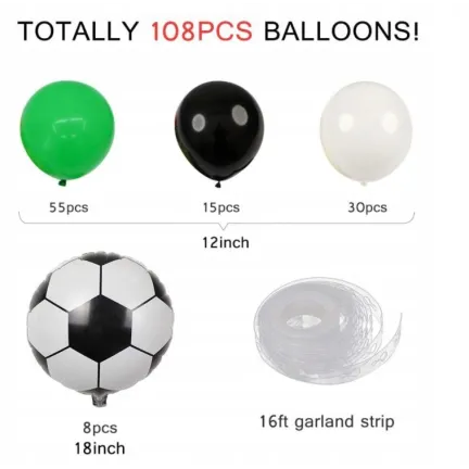 GIRLANDA BALONOWA piłkarska 108 elementów