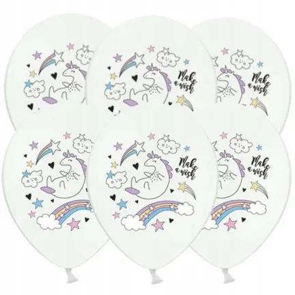 Balony w jednorożce, 6 szt Balony w jednorożce, 6 szt