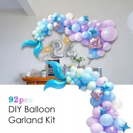 GIRLANDA BALONOWA syrenka 92 elementy GIRLANDA BALONOWA syrenka 92 elementy