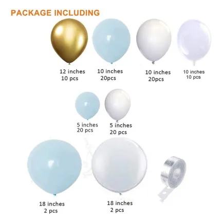 GIRLANDA BALONOWA błękitna 106 elementów GIRLANDA BALONOWA błękitna 106 elementów