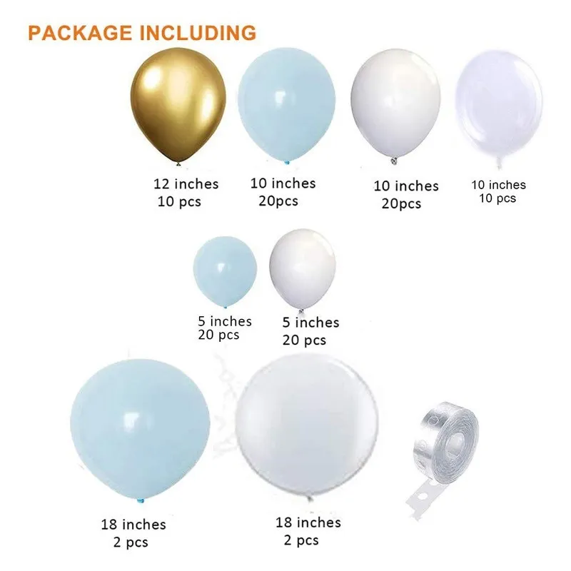 GIRLANDA BALONOWA błękitna 106 elementów GIRLANDA BALONOWA błękitna 106 elementów