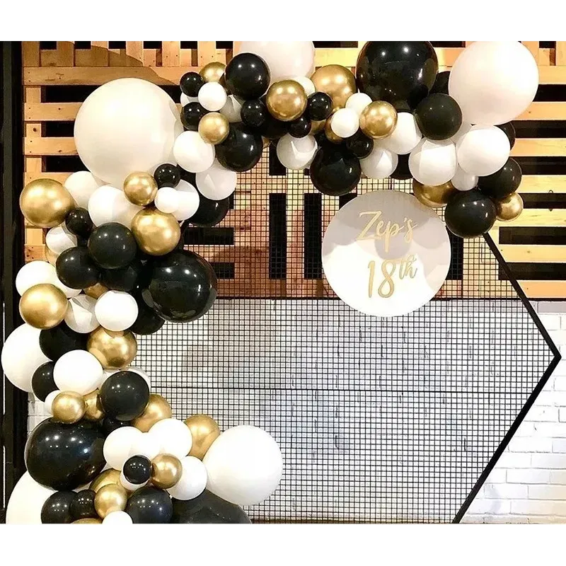 GIRLANDA BALONOWA czarno biała 134 elementy GIRLANDA BALONOWA czarno biała 134 elementy