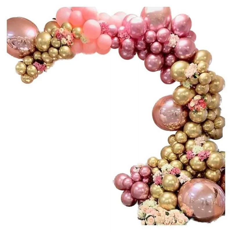 GIRLANDA BALONOWA złota Rose Gold 134 elementy