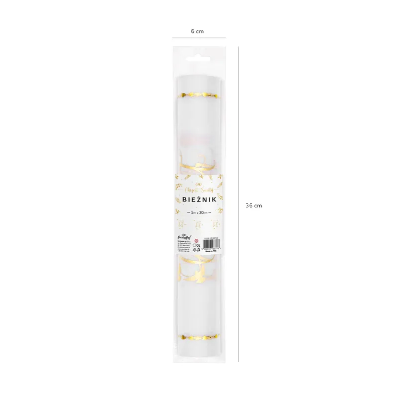 Bieżnik na chrzest złoty 5m