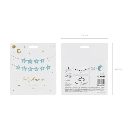 Baner Baby shower, 290x16.5 cm, jasny niebieski Baner Baby shower, 290x16.5 cm, jasny niebieski