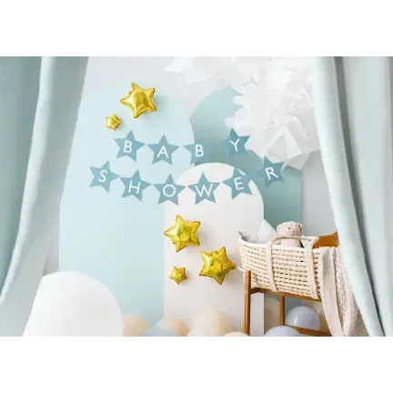 Baner Baby shower, 290x16.5 cm, jasny niebieski Baner Baby shower, 290x16.5 cm, jasny niebieski
