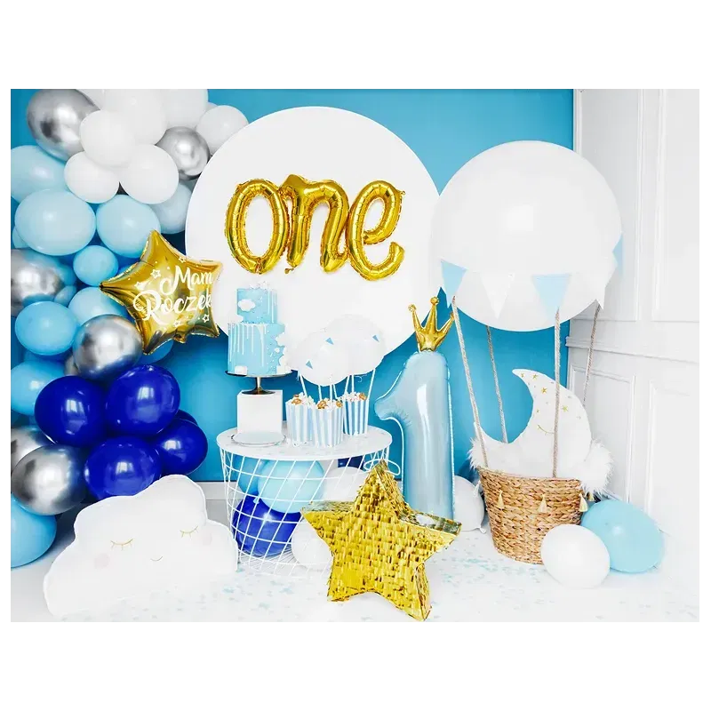 Balon foliowy Cyfra ''1'', 37x100 cm, błękit