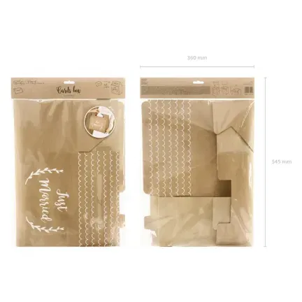 Pudełko na koperty - Just Married, kraft, 30x30,5x16,5cm Pudełko na koperty - Just Married, kraft, 30x30,5x16,5cm