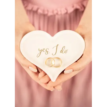 Talerzyk porcelanowy na obrączki Serce, 13.3x10.8 cm Talerzyk porcelanowy na obrączki Serce, 13.3x10.8 cm