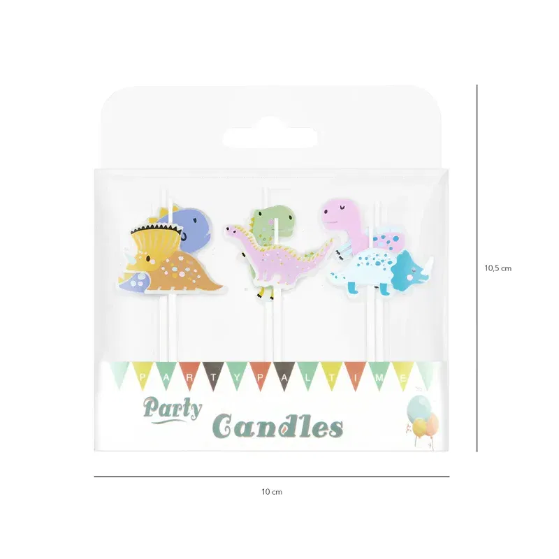 Świeczki urodzinowe dinozaury 6szt.