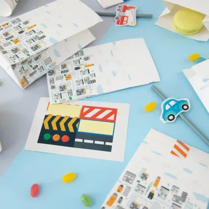 Torebki na cukierki Auta 6szt. zestaw