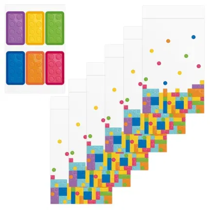 Torebki na cukierki Klocki 6szt. zestaw