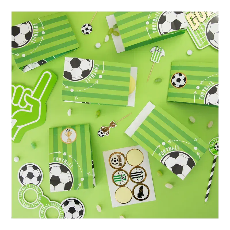 Torebki na cukierki Football 6szt. Torebki na cukierki Football 6szt.