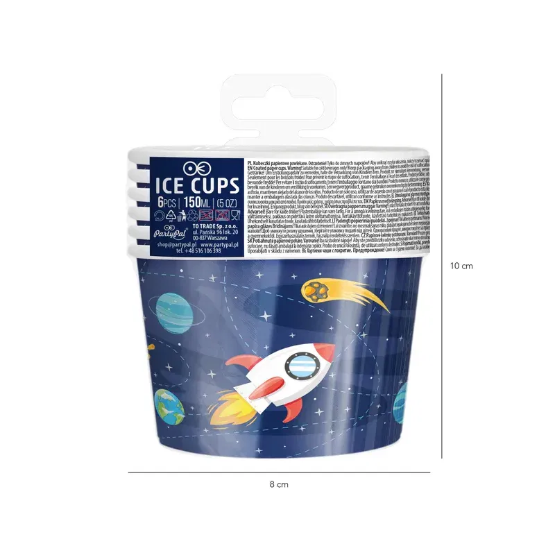 Kubek do lodów Kosmos 6szt.