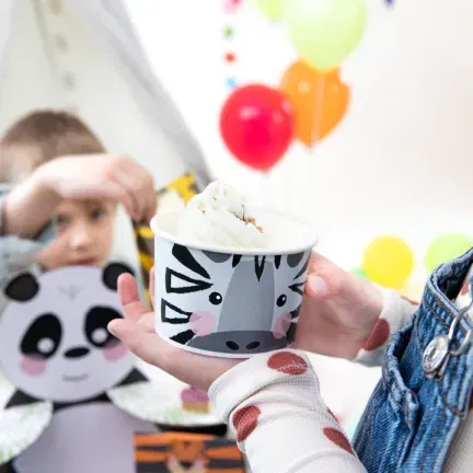 Kubek do lodów Zwierzątka 4szt.