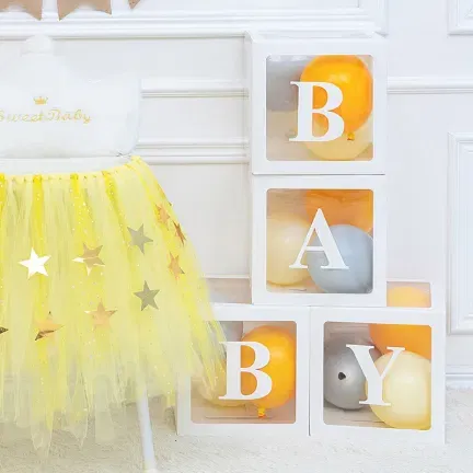 Zestaw Pudełek na Balony BABY białe