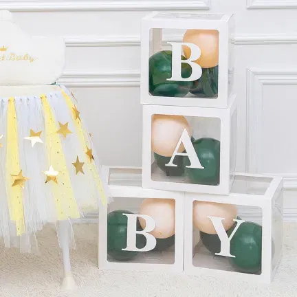 Zestaw Pudełek na Balony BABY białe