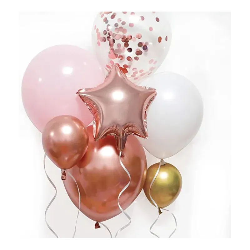 GIRLANDA BALONOWA różowo złota 143 elementy