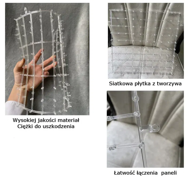 Panel dekoracyjny CEKINOWY czarny 30 x 30 cm