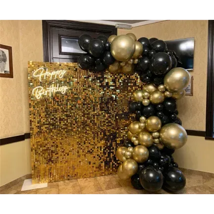 Panel dekoracyjny CEKINOWY złoty 30 x 30 cm