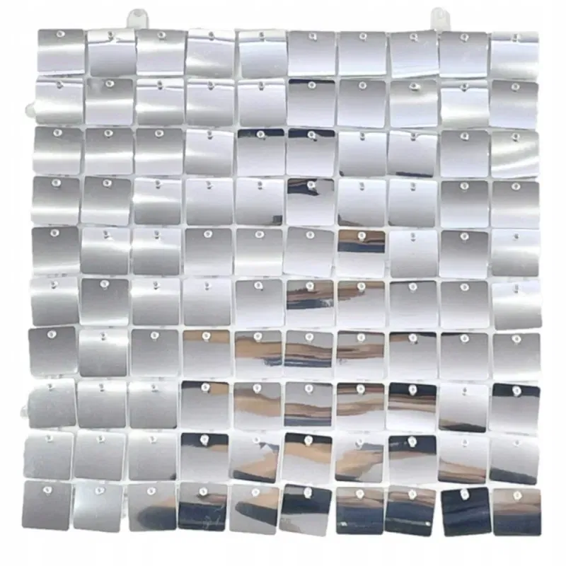 Panel dekoracyjny CEKINOWY srebrny 30 x 30 cm Panel dekoracyjny CEKINOWY srebrny 30 x 30 cm