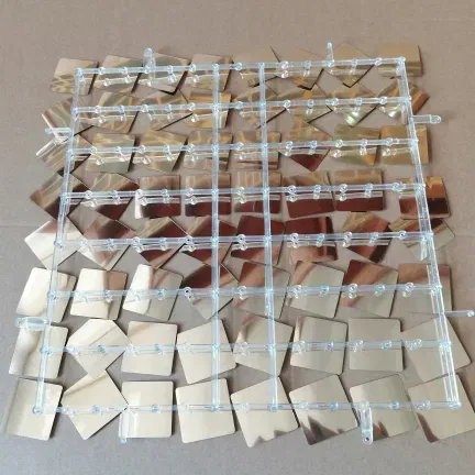 Panel dekoracyjny CEKINOWY jasny złoty 30 x 30 cm