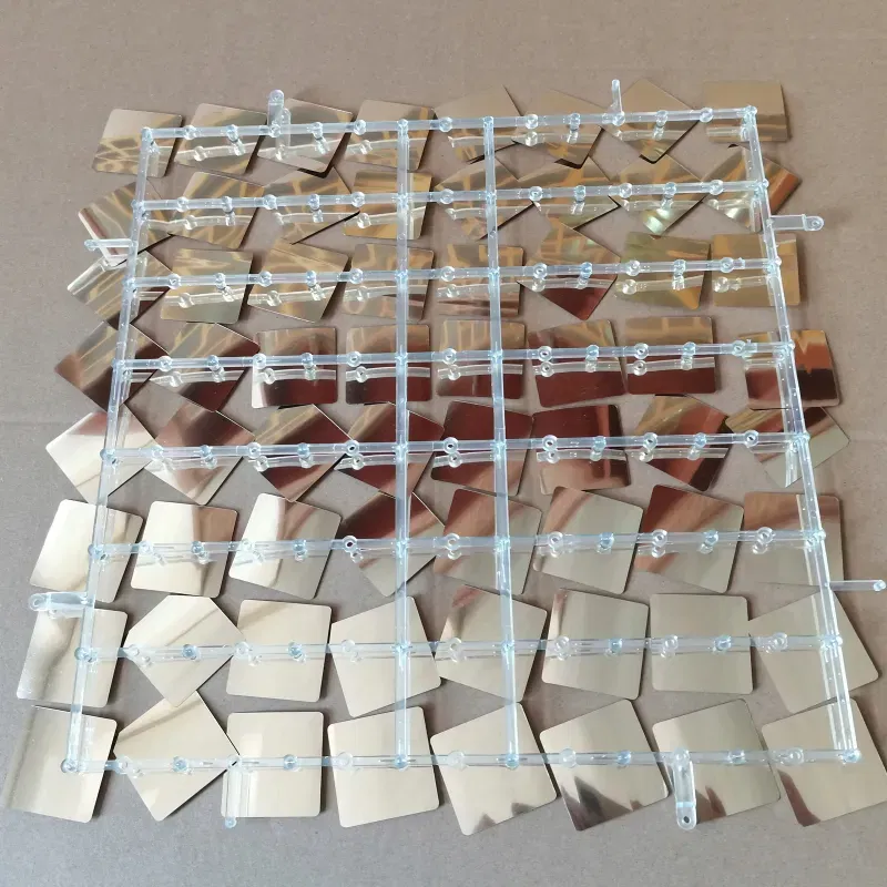 Panel dekoracyjny CEKINOWY jasny złoty 30 x 30 cm