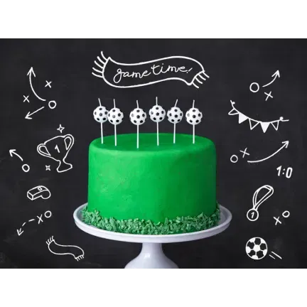 Świeczki urodzinowe Piłki, 2,5cm, 6szt.